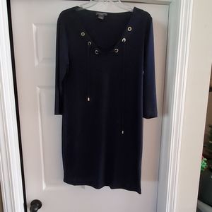 Chelsea & Theodore navy blue dress